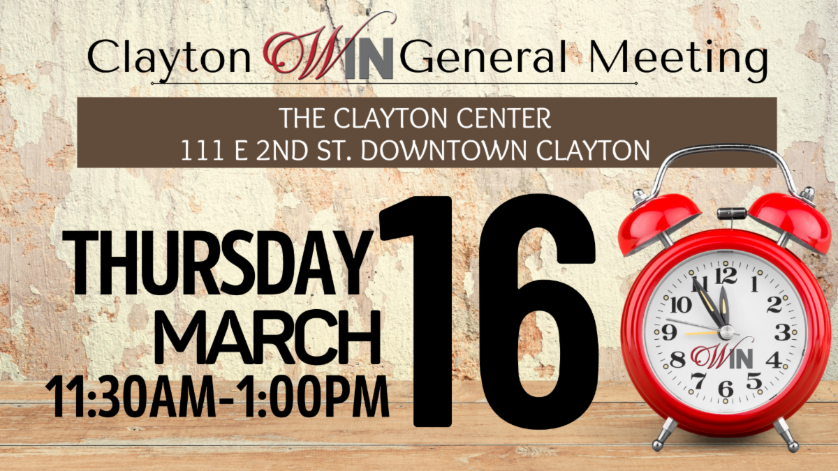 March 16 Clayton WIN General Meeting